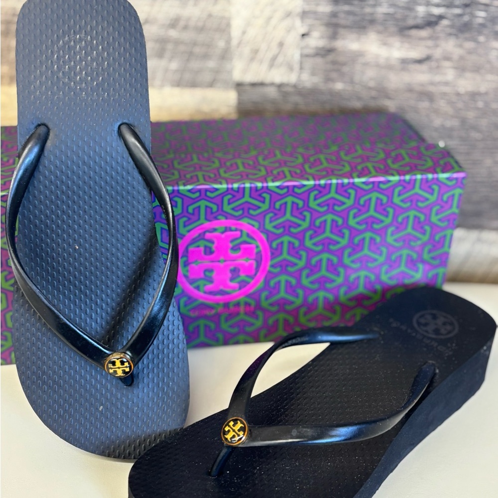 Tory Burch Black Flip Flops